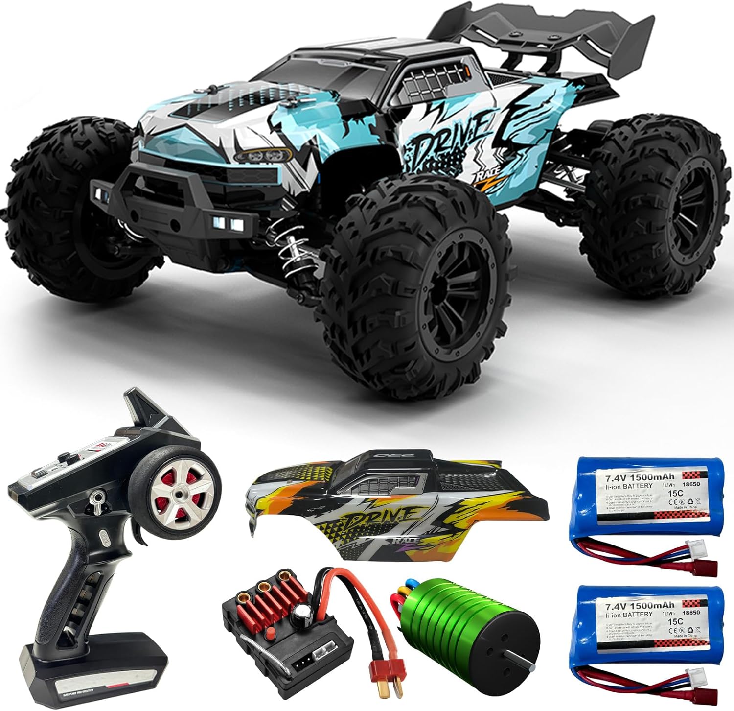 Rc Hobby Grade Monster Truck - Brushless RC Monster Truck 1:16 schaal