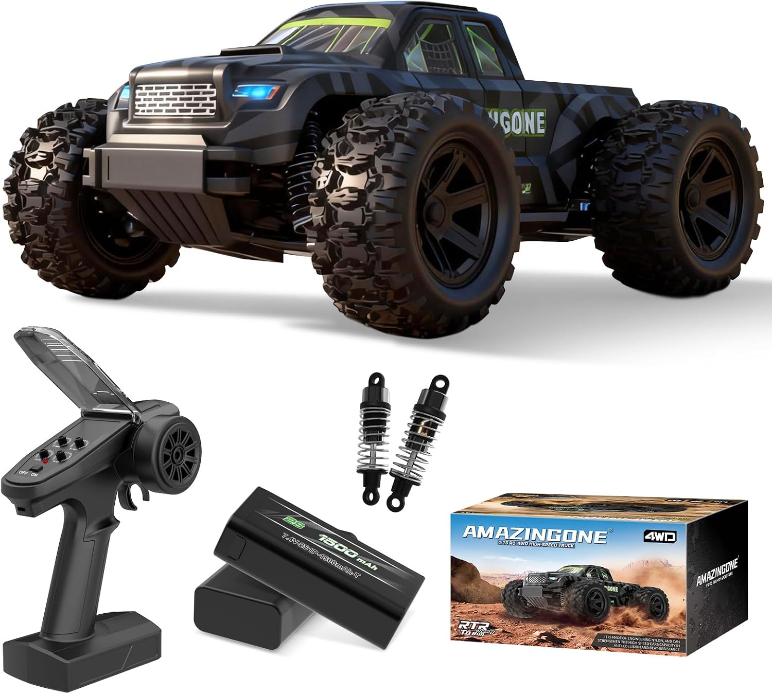 Rc Hobby Grade Monster Truck - JT18W 1/18 Schaal Hoge Snelheid 35KMH