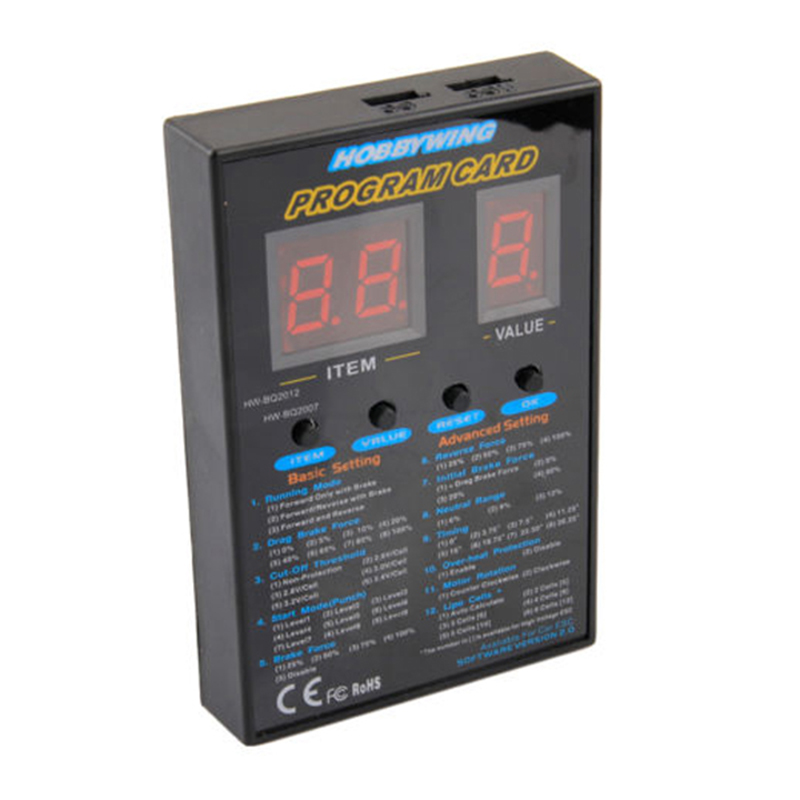 Rc Hobby World - Originele Hobbywing ESC-programmakaart voor XERUN, EZRUN,