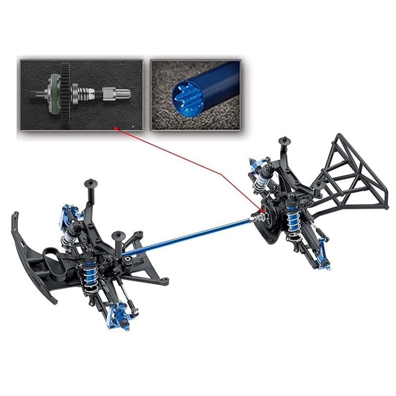 ABJL 3-delige metalen achteras - Rc Remo Hobby recensie en prijs