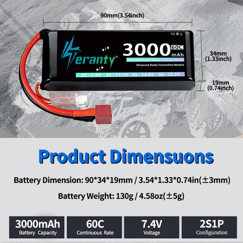 TERANTY 2S 3000mAh Lipo Batter - Rc Hobby Rc recensie en prijs