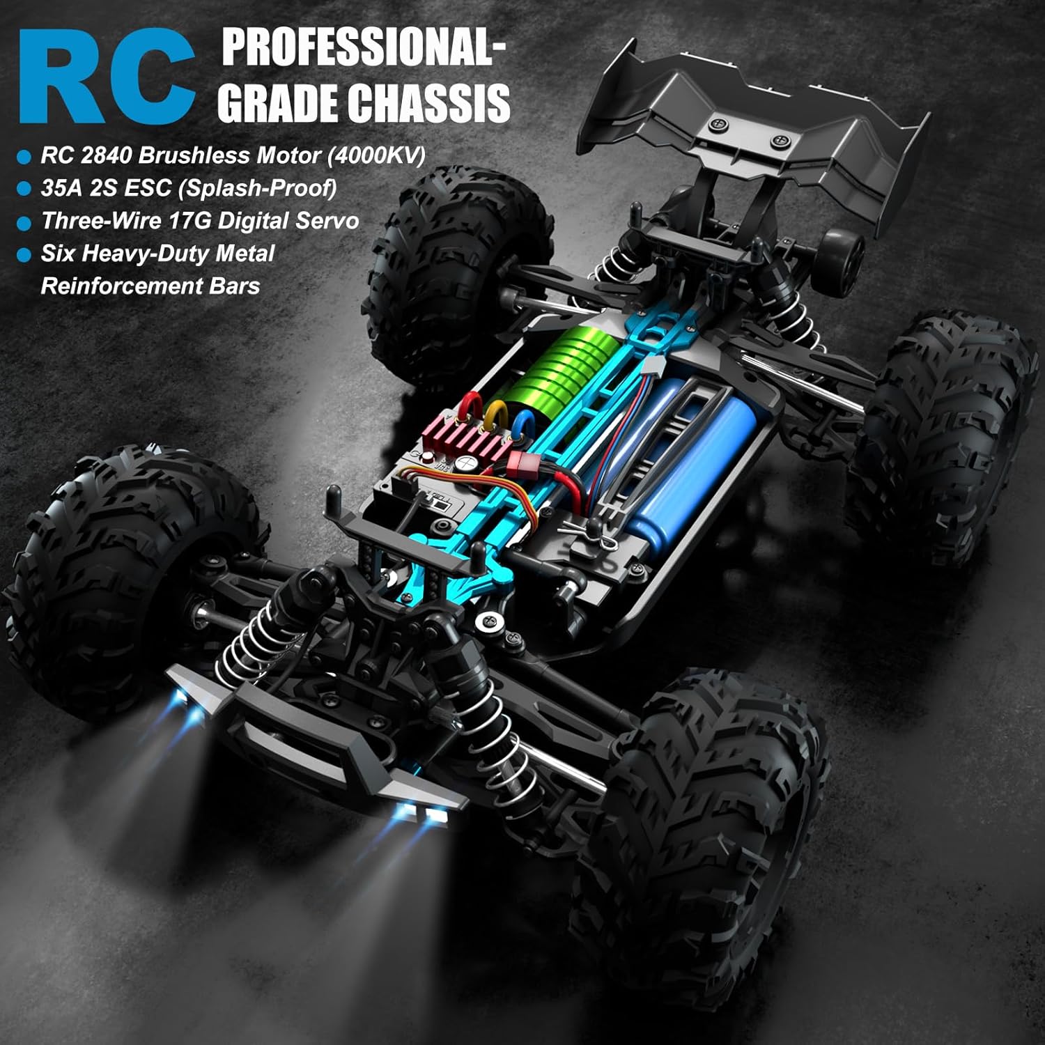Brushless RC Monster Truck 1:1 - Rc Hobby Grade Monster Truck recensie en prijs