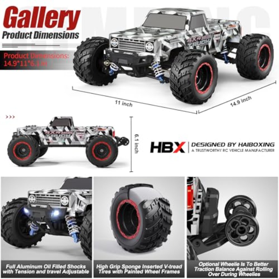 4x4 off-road RC monstertruck v - Rc Hobby Grade Monster Truck recensie en prijs