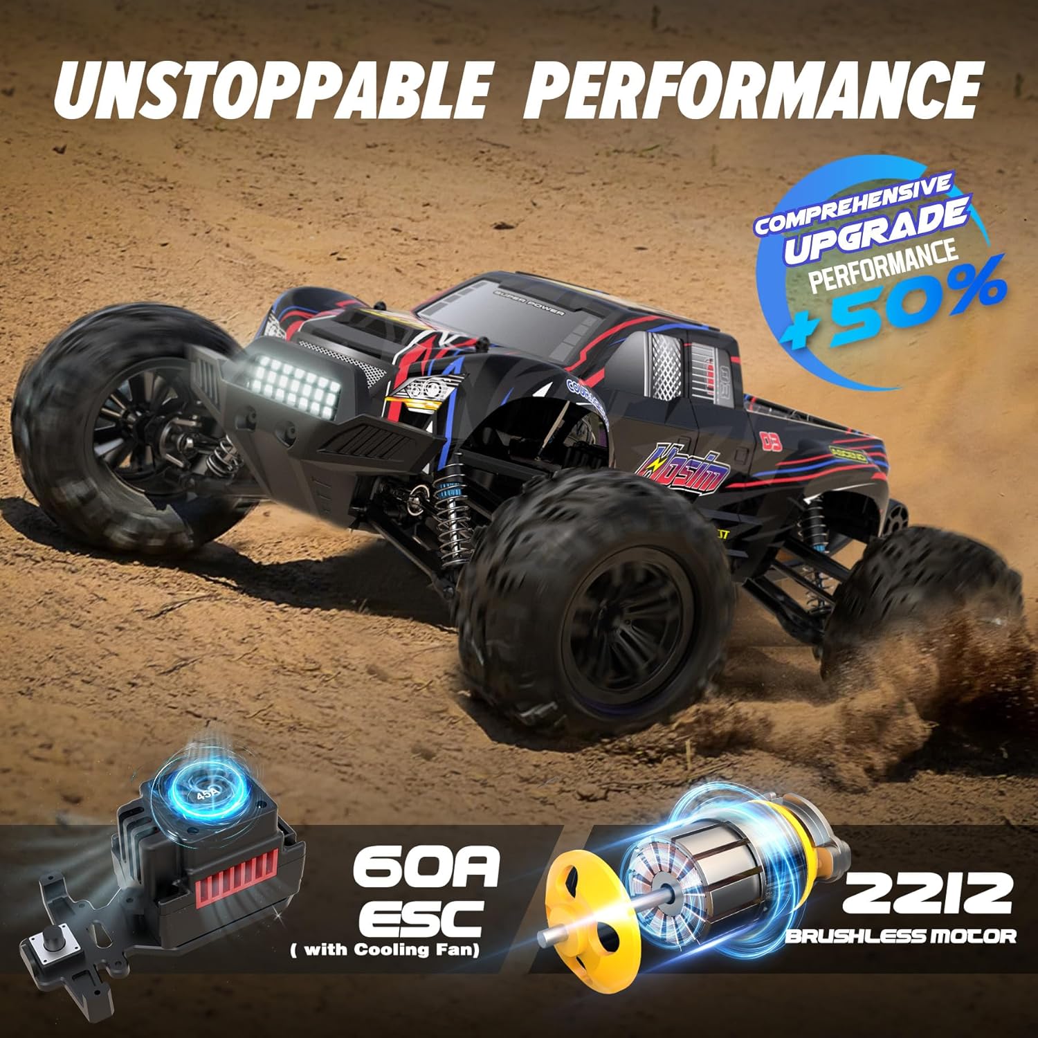60+ km/u Borstelloze RC Monste - Rc Hobby Grade Monster Truck recensie en prijs