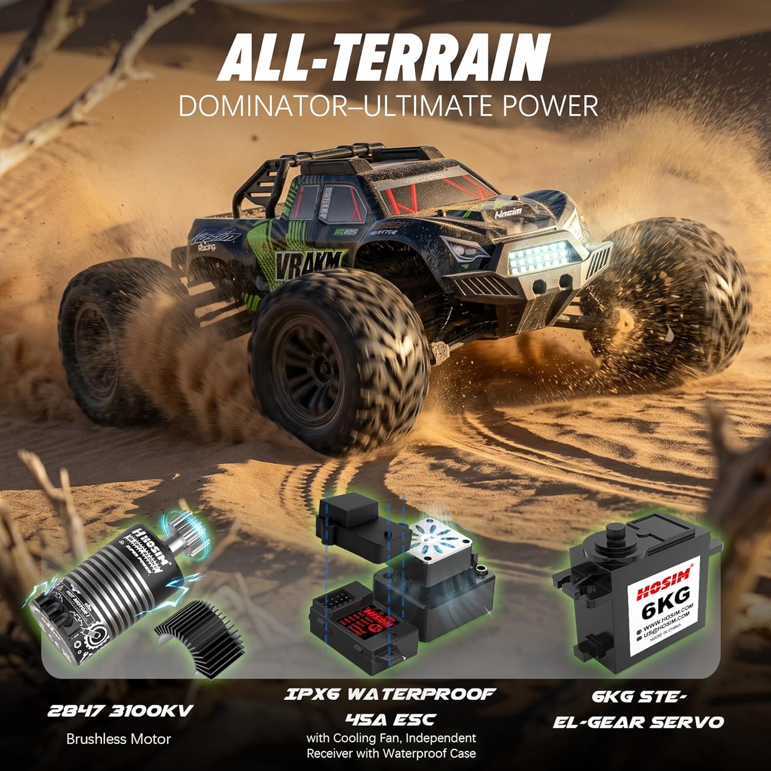 Volwassen borstelloze RC-auto, - Rc Hobby Grade Monster Truck recensie en prijs